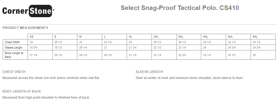 CS410 CornerStone® - Select Snag-Proof Tactical Polo