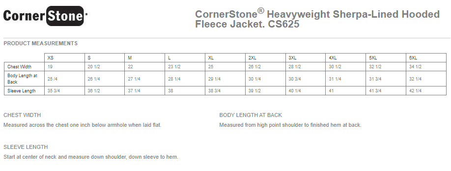 CS625 CornerStone® Heavyweight Sherpa-Lined Hooded Fleece Jacket