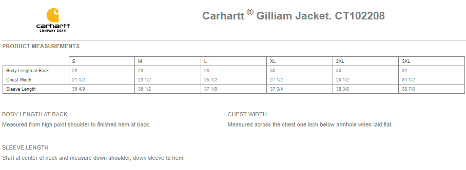 CT102208 REGULAR Carhartt ® Gilliam Jacket