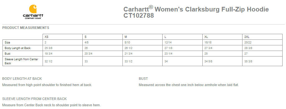 CT102788 Carhartt® Women’s Clarksburg Full-Zip Hoodie