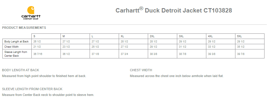 CT103828 Carhartt® Duck Detroit Jacket