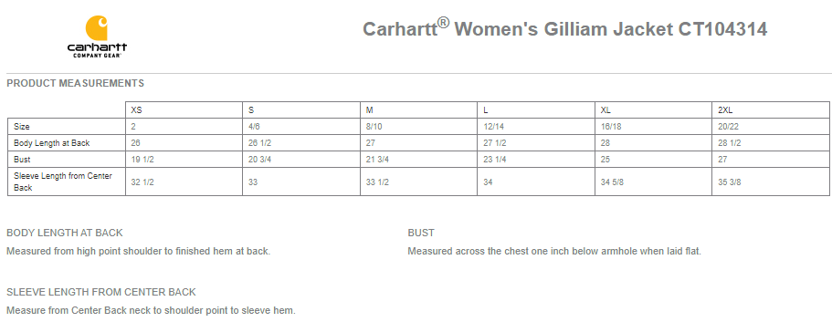 CT104314 Carhartt® Women’s Gilliam Jacket