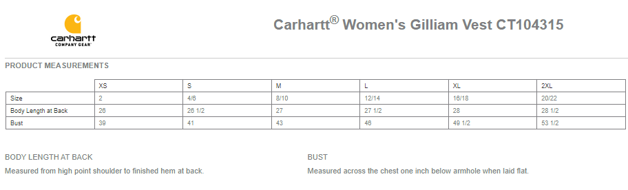 CT104315 Carhartt® Women’s Gilliam Vest