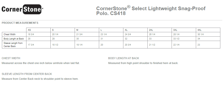 CS418 CornerStone® Select Lightweight Snag-Proof Polo