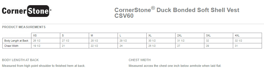 CSV60 CornerStone® Duck Bonded Soft Shell Vest