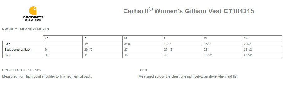 CT104315  Carhartt® Women’s Gilliam Vest