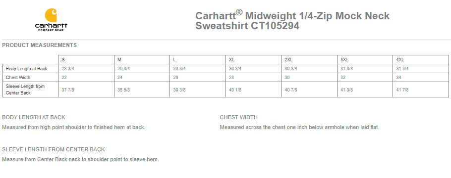 CT105294 Carhartt® Midweight 1/4-Zip Mock Neck Sweatshirt