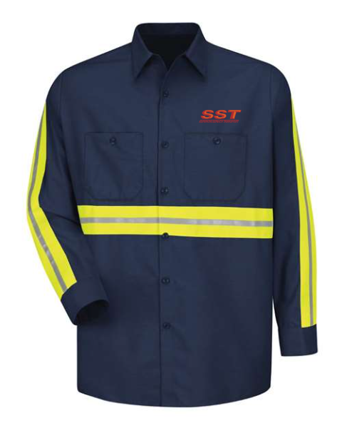 Red Kap - Industrial Enhanced-Visibility Long Sleeve Work Shirt - SP14E